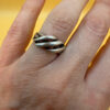 An unusual silver ring, size J#36