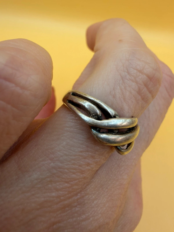 An unusual silver ring, size J#36