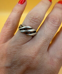 An unusual silver ring, size J#36