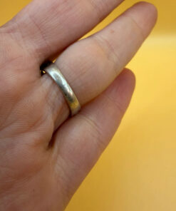 An unusual silver ring, size J