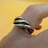 An unusual silver ring, size J#36