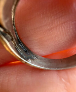 An unusual silver ring, size J