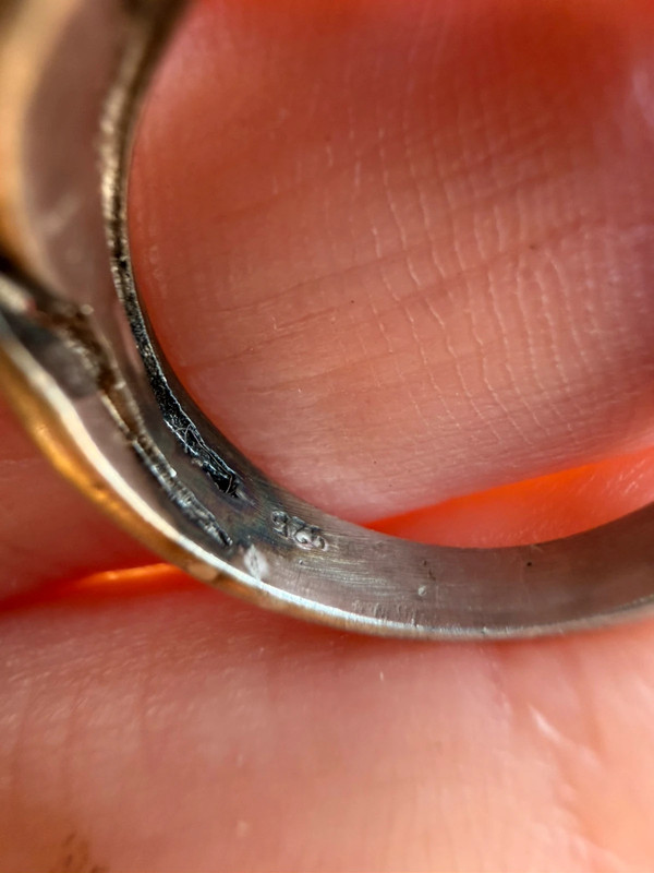 An unusual silver ring, size J#36
