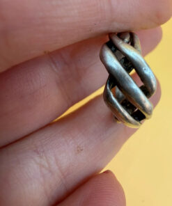 An unusual silver ring, size J
