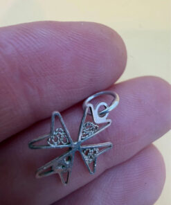 A Maltese cross pendant, sterling silver