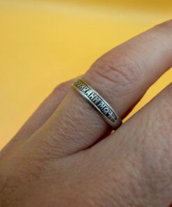 A vintage protective silver ring, size O#37