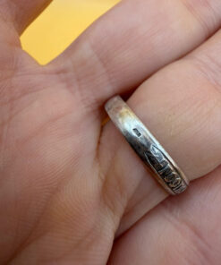 A vintage protective silver ring, size O
