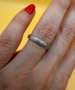 A vintage protective silver ring, size O#37
