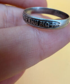 A vintage protective silver ring, size O