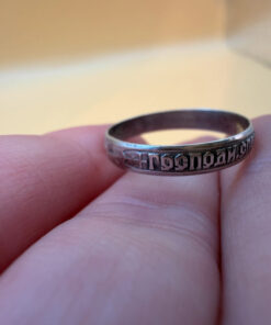 A vintage protective silver ring, size O