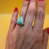 Hememorphite Larimar 925 Silver Plated Ring Uk size L1/2