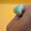 Hememorphite Larimar 925 Silver Plated Ring Uk size L1/2