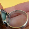 Hememorphite Larimar 925 Silver Plated Ring Uk size L1/2