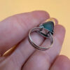 Hememorphite Larimar 925 Silver Plated Ring Uk size L1/2