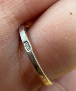 Sterling silver ring with sparkling CZ UK size N