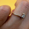 Sterling silver ring with sparkling CZ UK size N#35