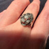 Vintage Soviet 50s Sterling Silver Ring - Size O#113