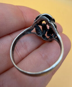 Vintage Soviet Sterling Silver Ring - Size R1/2