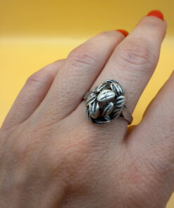 Vintage Soviet Sterling Silver Ring - Size R1/2#35
