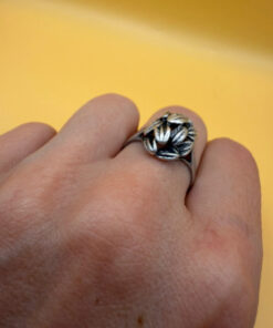 Vintage Soviet Sterling Silver Ring - Size R1/2