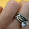 Sterling silver ring Uk size R