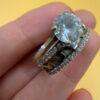 Sterling silver ring Uk size R