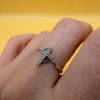 Sterling silver ring cross Uk sizeP#35