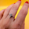 Sterling silver ring cross Uk sizeP#35