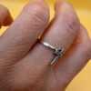 Sterling silver ring cross Uk sizeP#35