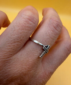 Sterling silver ring cross Uk sizeP