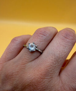 Adjustable Sterling silver ring Uk size L#146