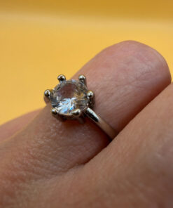 Adjustable Sterling silver ring Uk size L#146