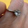 Adjustable Sterling silver ring Uk size L#146