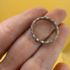 Stunning sterling silver ring with green stones Uk size O#146
