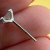 White gold 9 carat stud earrings with sparkling cubic zirconia #143