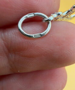 Sterling silver religious protective cross with four stones