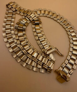 Vintage Chain necklace, 80s , gold-plated