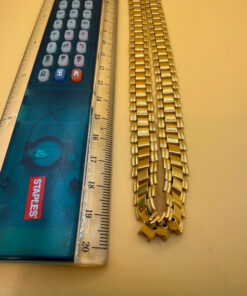 Vintage Chain necklace, 80s , gold-plated