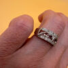 Sterling silver ring Uk size N