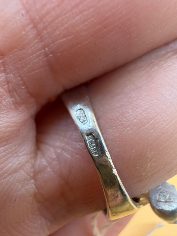 Sterling silver ring Uk size N