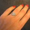 Sterling silver ring round Uk size K#35