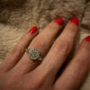 Sterling silver ring round Uk size K#35