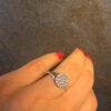 Sterling silver ring round Uk size K#35