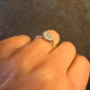 Sterling silver ring round Uk size K#35