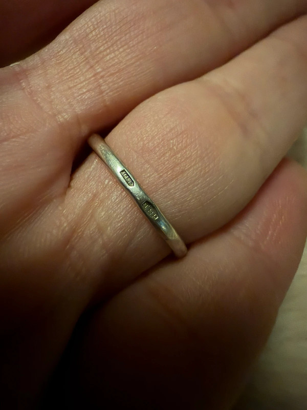Sterling silver ring round Uk size K#35
