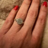 Sterling silver ring round Uk size K#35