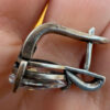 Incredibly beautiful sterling silver earrings with huge CZ#35