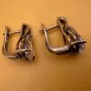 Incredibly beautiful sterling silver earrings with huge CZ#35