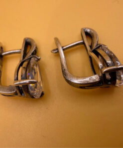 Incredibly beautiful sterling silver earrings with huge CZ