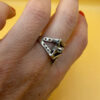 Unusual fashion sterling silver ring Uk P weight 4gr